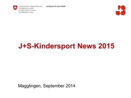 J+S-Kindersport News 2015