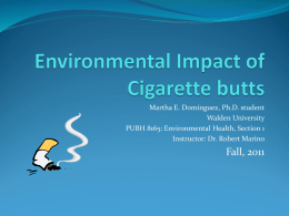 Environmental Impact of Cigarette butts - unasola