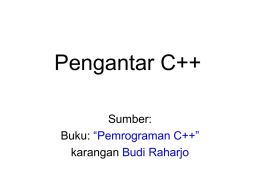 Bab 1 Pengantar C++
