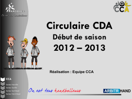 Circulaire CDA 2012 - Comité du Finistère de Handball