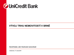 Vývoj cen bytů - Unicredit Bank