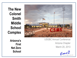 Green Forum: Schools - USGBC Arizona Chapter