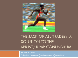Managing A Jumper Who Sprints….Or A Sprinter Who Jumps??