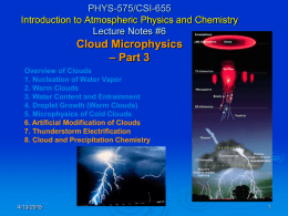 Cloud and Precipitation Chemistry