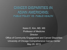 Asian American Health - Center of Excellence in Diversity in Medical