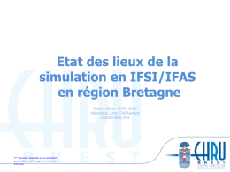 Etat des lieux de la simulation en IFSI/IFAS en région Bretagne