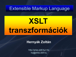 XML - XSLT