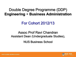 Double Degree Programme (DDP) Engineering + Business