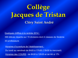 Document - Collège Jacques de Tristan