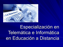 2 Especializacion UNA - Especialización en Telemática e