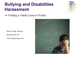 Bullying and Disabilities Harassment