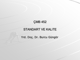 CMB 452 STANDART VE KALiTE