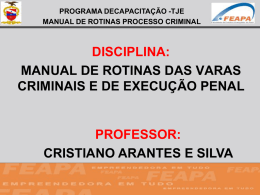 slide manual rotinas penal