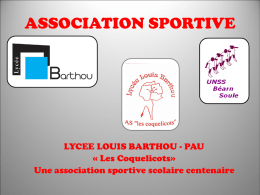 ASSOCIATION SPORTIVE - Site du lycée Barthou