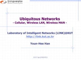 WMAN, WLAN and Cellular - Laboratory of Intelligent Networks