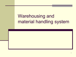 1. Warehousing and M..