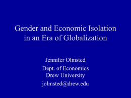 Gender and Economic Isolation in an Era of Globalization