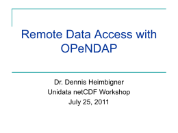 Introduction to OPeNDAP presentation