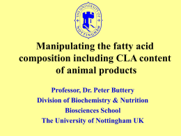 Manipulating the fatty acid composition of animal products. What has