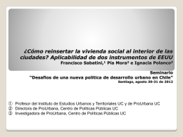 Presentación Francisco Sabatini - Centro de Políticas Públicas UC