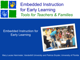 What is Embedded Instruction?
