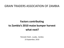GRAIN TRADERS ASSOCIATION OF ZAMBIA