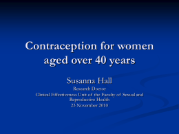 Contraception for women aged over 40 years