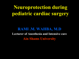 neuroprotection in pediatric cardiac surgery