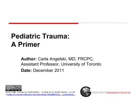 Pediatric Trauma - Global Emergency Health Medicine