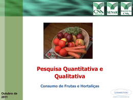 Consumo de Frutas e Hortaliças CNA - SENAR