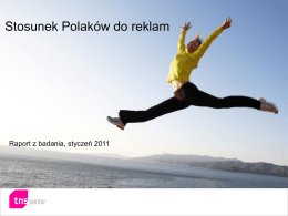 Stosunek Polak__w do reklam - Pentor