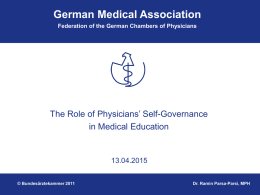 The German Healthcare System - An Overview -