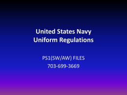 United States Navy Uniform Regulations