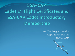 SSA-CAP Cadet Program