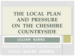 Local Plans and the pressures on the Cheshire