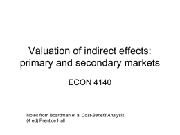 Valuation in secondary markets