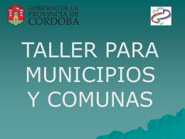 Taller para municipios y comunas