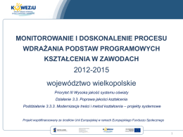 Monitorowanie i doskonalenie procesu wdrażania podstaw