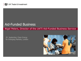 Aid-Funded Business - Nigel Peters (UK Trade and