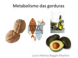 Metabolismo das gorduras - Docente