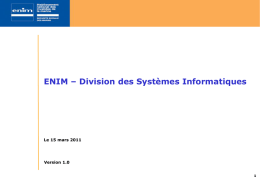 Présentation du schéma directeur informatique de l`ENIM - SUP