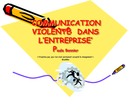 `COMMUNICATION VIOLENTE DANS L`ENTREPRISE`