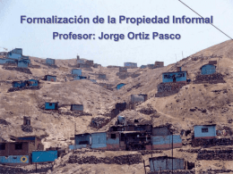 COMISION DE FORMALIZACION DE LA PROPIEDAD INFORMAL