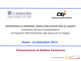 Presentazione Rapporto CER