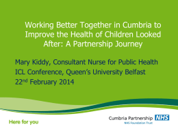 Working better together in Cumbria to improve the health of children