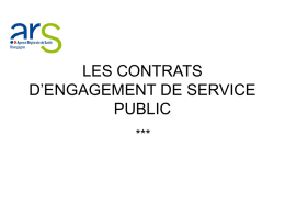 les contrats d`engagement de service public
