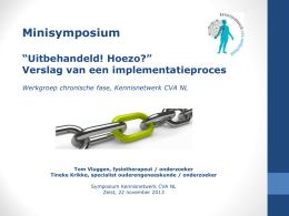 Minisymposium - Kennisnetwerk CVA NL