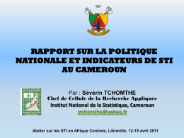 Cameroun - Institut de statistique de l`Unesco