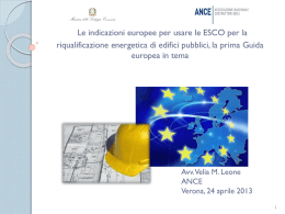 Come costituire una ESCO?