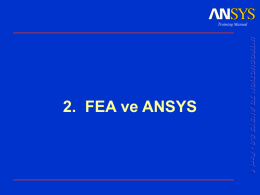 FEA ve ANSYS
